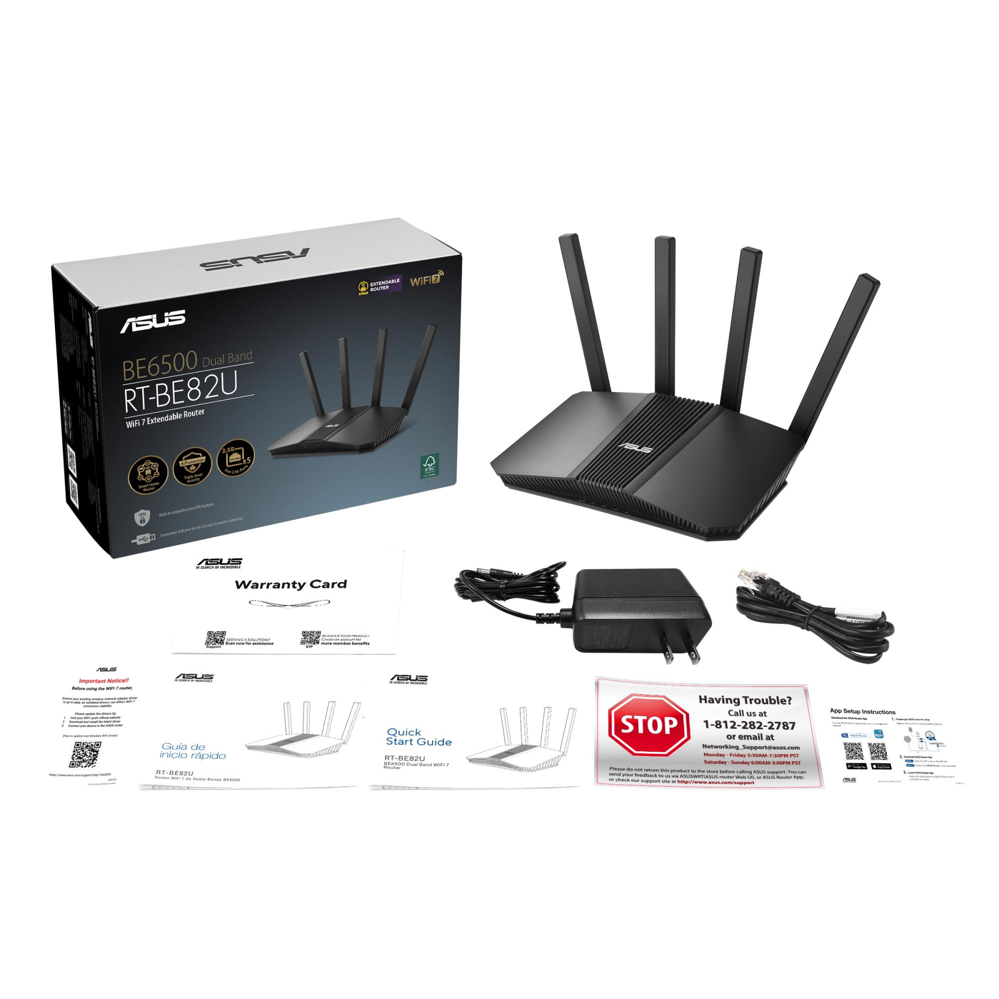 WRL ROUTER 6500MBPS/DUAL BAND RT-BE82U ASUS