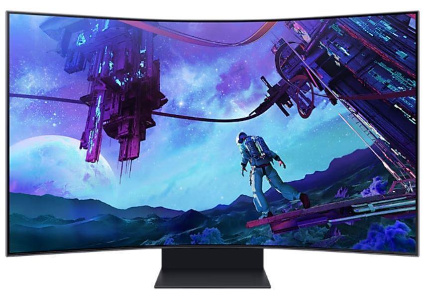 LCD Monitor|SAMSUNG|55"|Gaming/Curved|Matte|Panel VA|3840x2160|16:9|165Hz|1 ms|Speakers|Colour Black|LS55CG970NUXDU