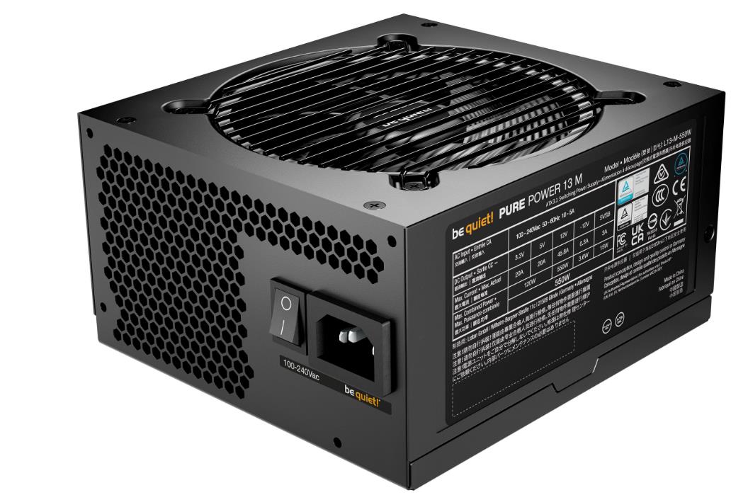 Power Supply|BE QUIET|Pure Power 13M|550 Watts|Peak Power 600 Watts|Efficiency 80 PLUS GOLD|BP024EU