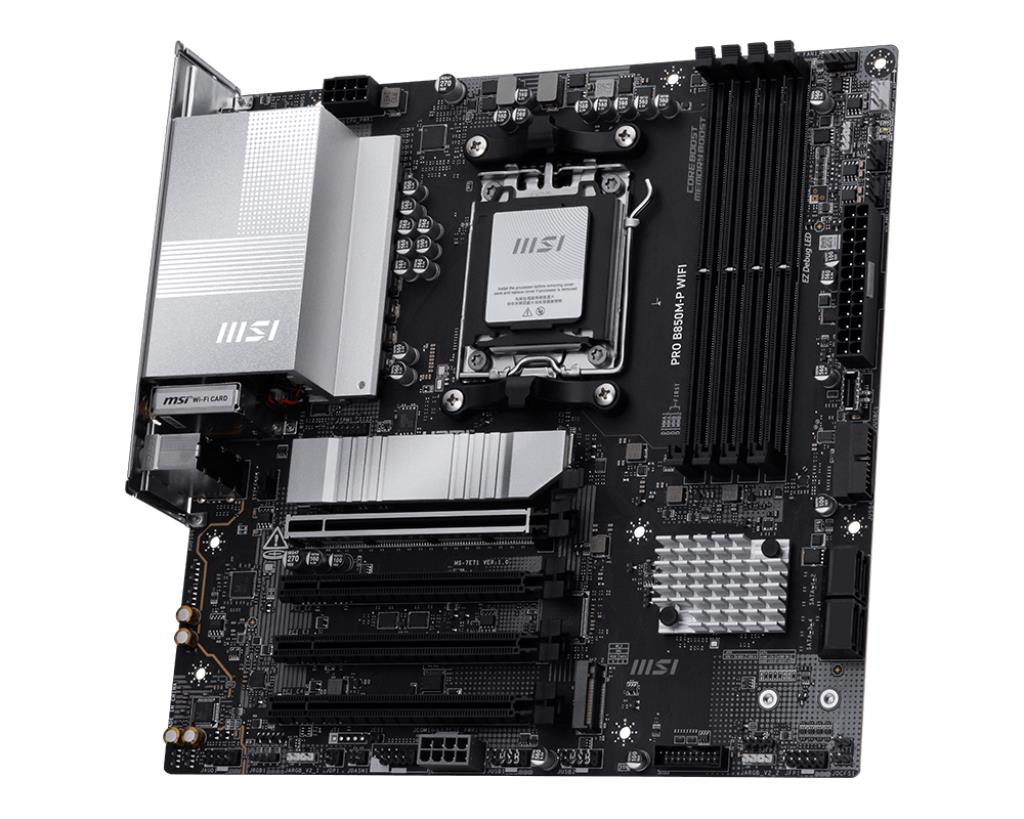 Mainboard|MSI|AMD B850|SAM5|Micro-ATX|Memory DDR5|Memory slots 4|PROB850M-PWIFI