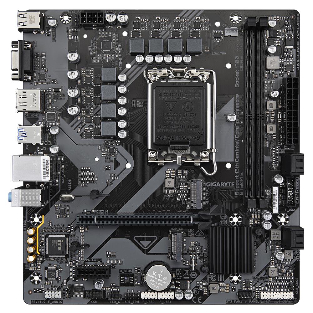 Mainboard|GIGABYTE|Intel B760 Express|LGA1700|Micro-ATX|Memory DDR5|Memory slots 2|B760ME1.0