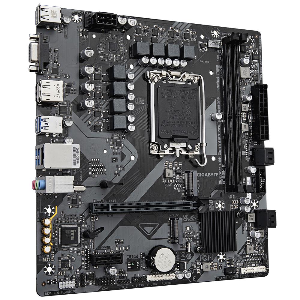 Mainboard|GIGABYTE|Intel B760 Express|LGA1700|Micro-ATX|Memory DDR5|Memory slots 2|B760ME1.0