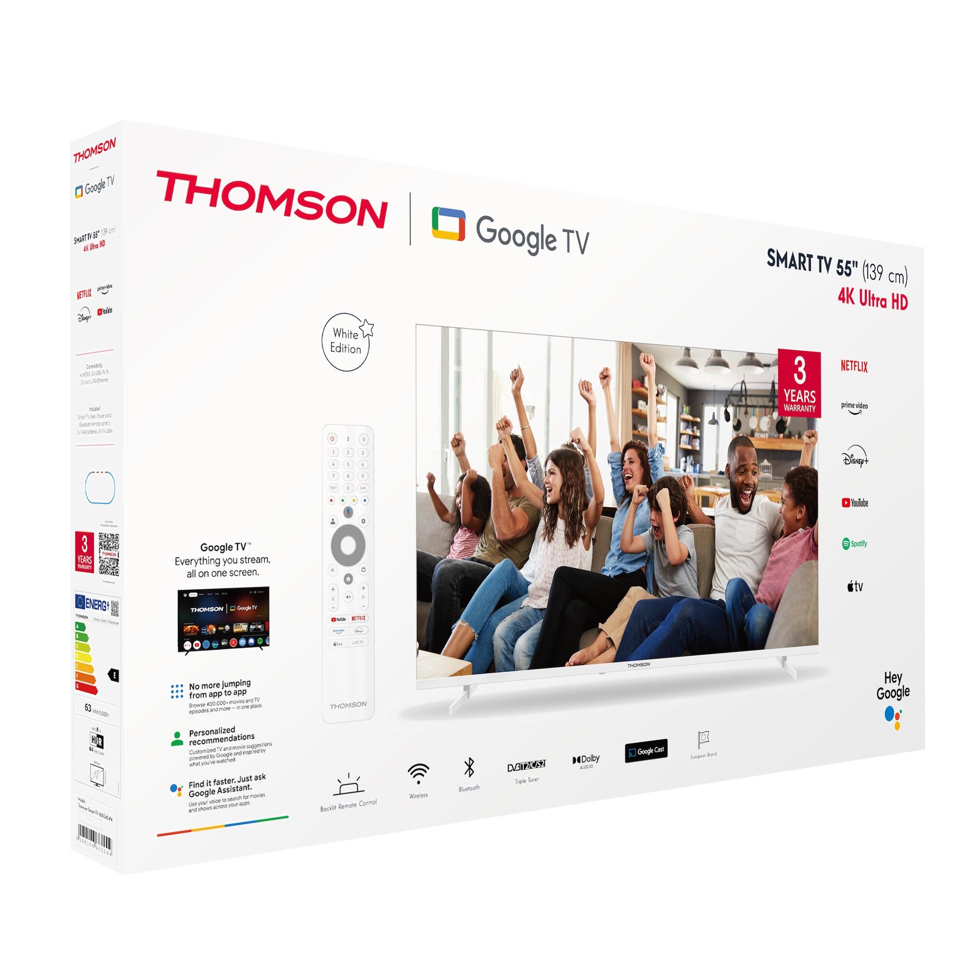 TV SET LCD 55" QLED/WHITE 55UG4S14W THOMSON