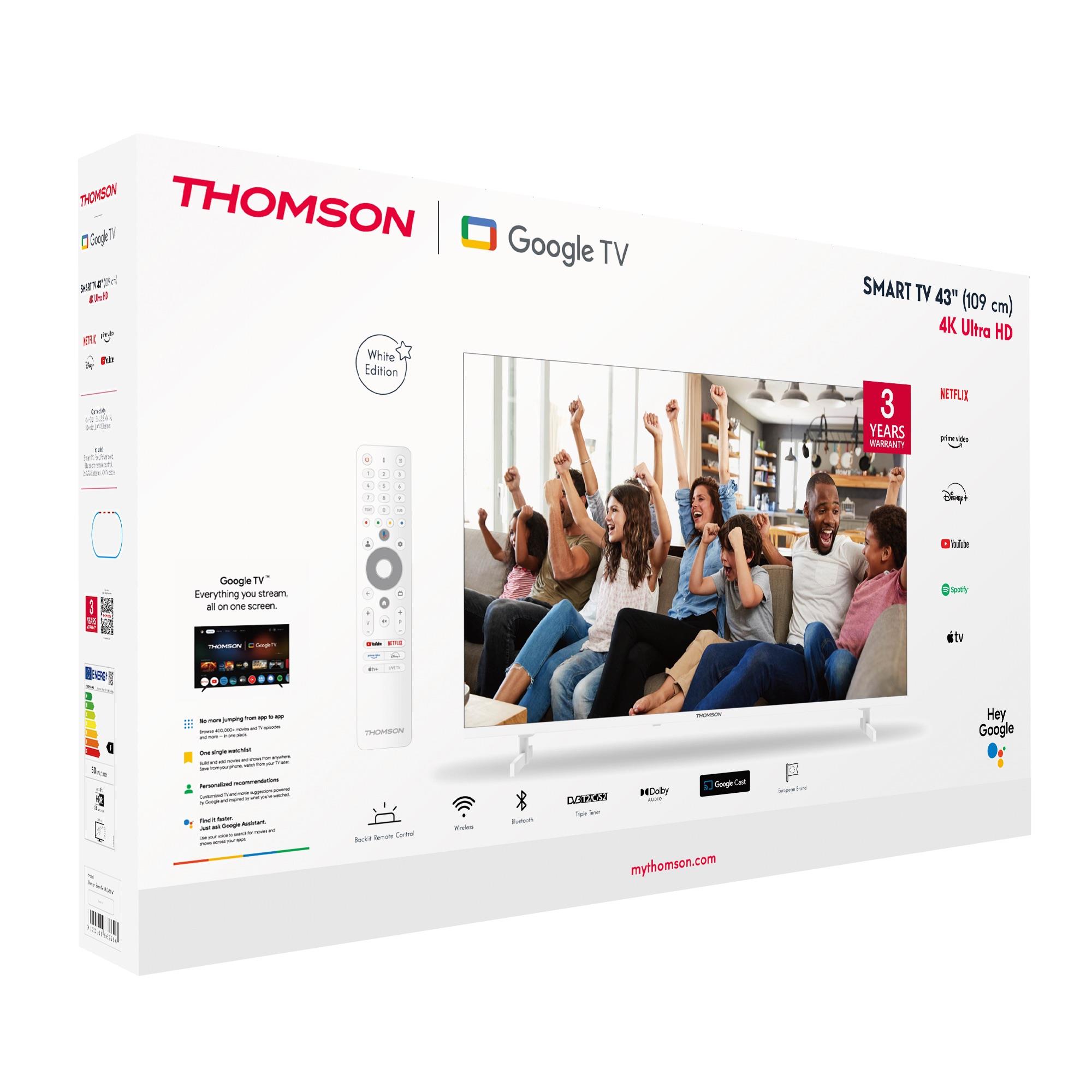 TV SET LCD 43" QLED 4K/WHITE 43UG4S14W THOMSON