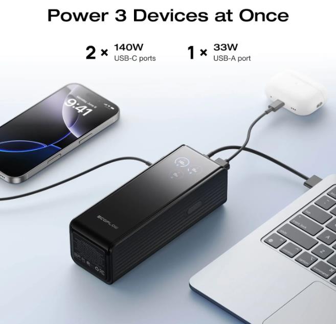 POWER BANK USB 25000MAH RAPID/170W BLACK 5023001024 ECOFLOW
