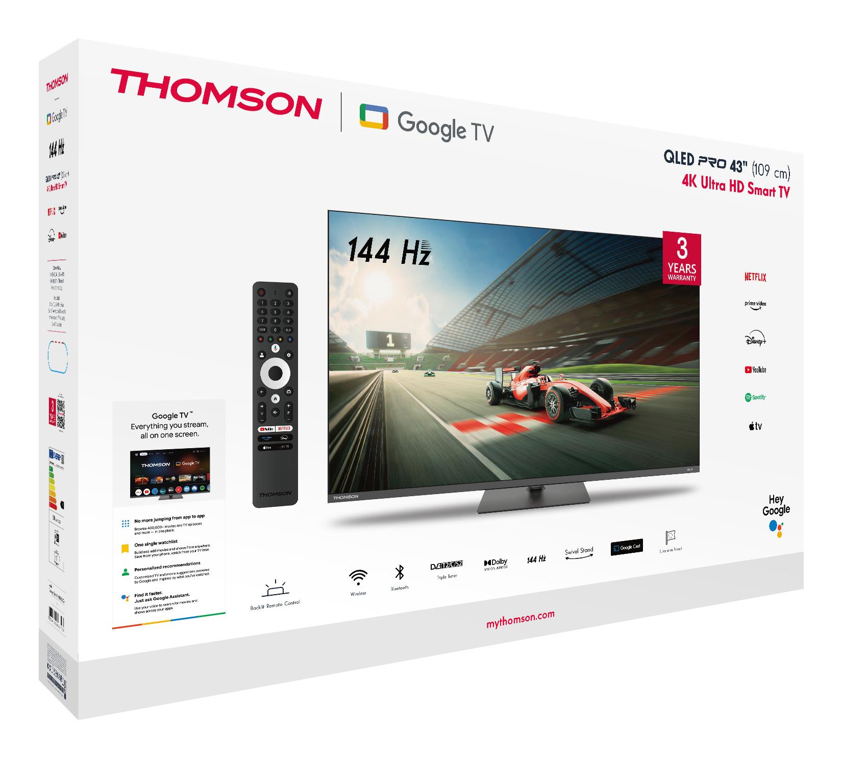 TV SET LCD 43" QLED 4K/43QG7C04 THOMSON