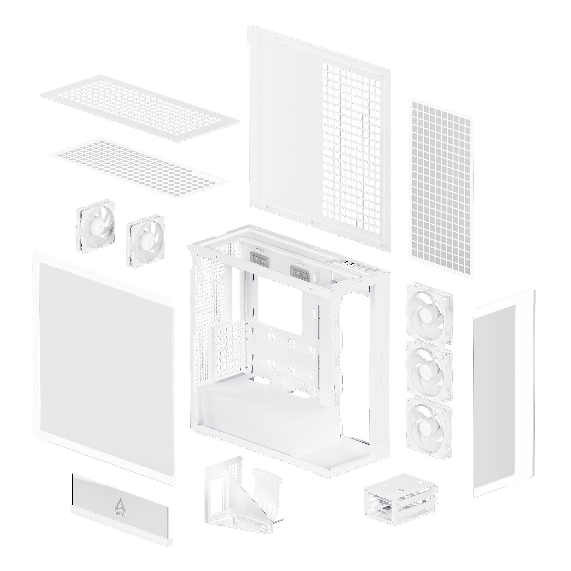 CASE MIDITOWER EATX W/O PSU/XTENDERVG W ACPCC00017A ARCTIC