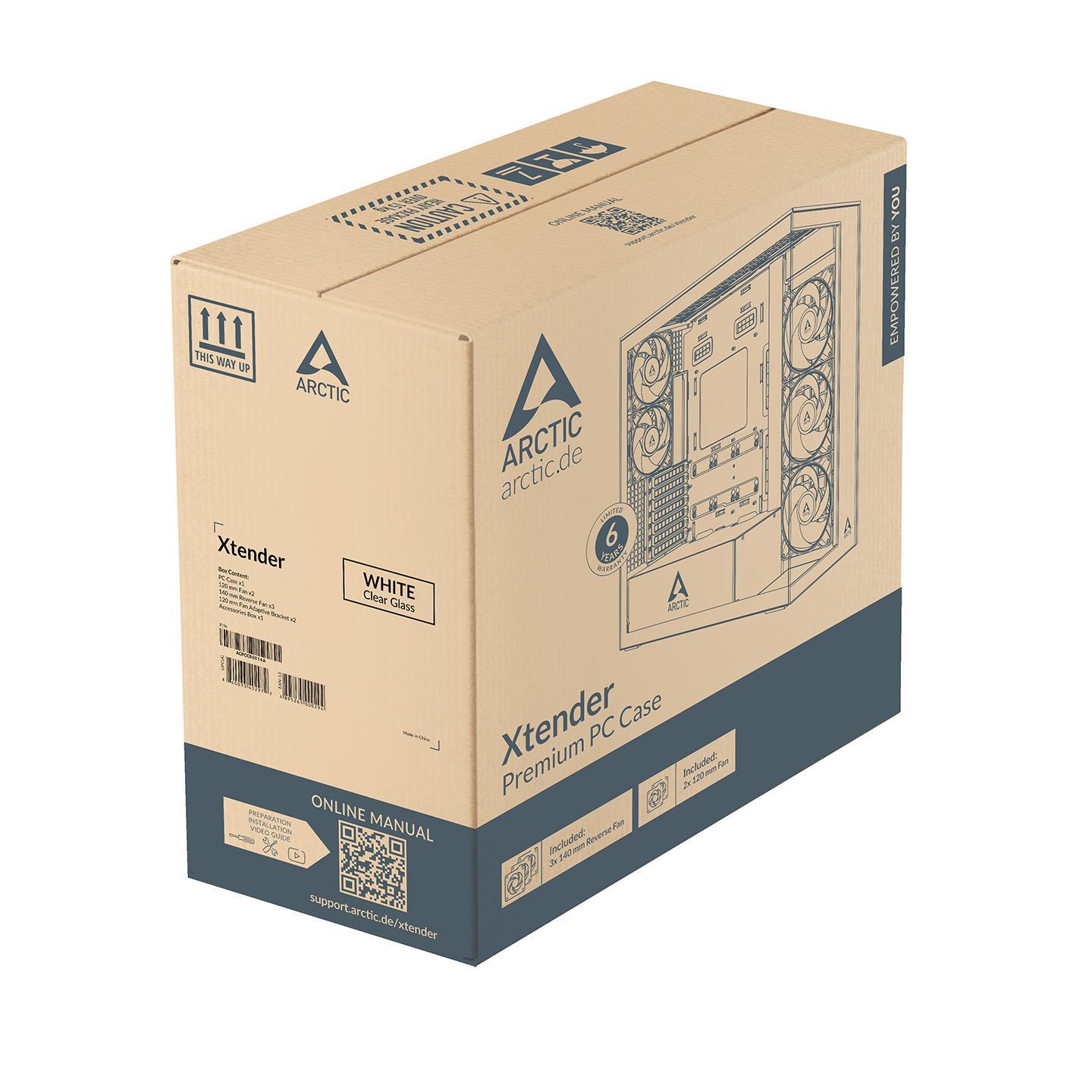 CASE MIDITOWER EATX W/O PSU/XTENDERVG W ACPCC00017A ARCTIC