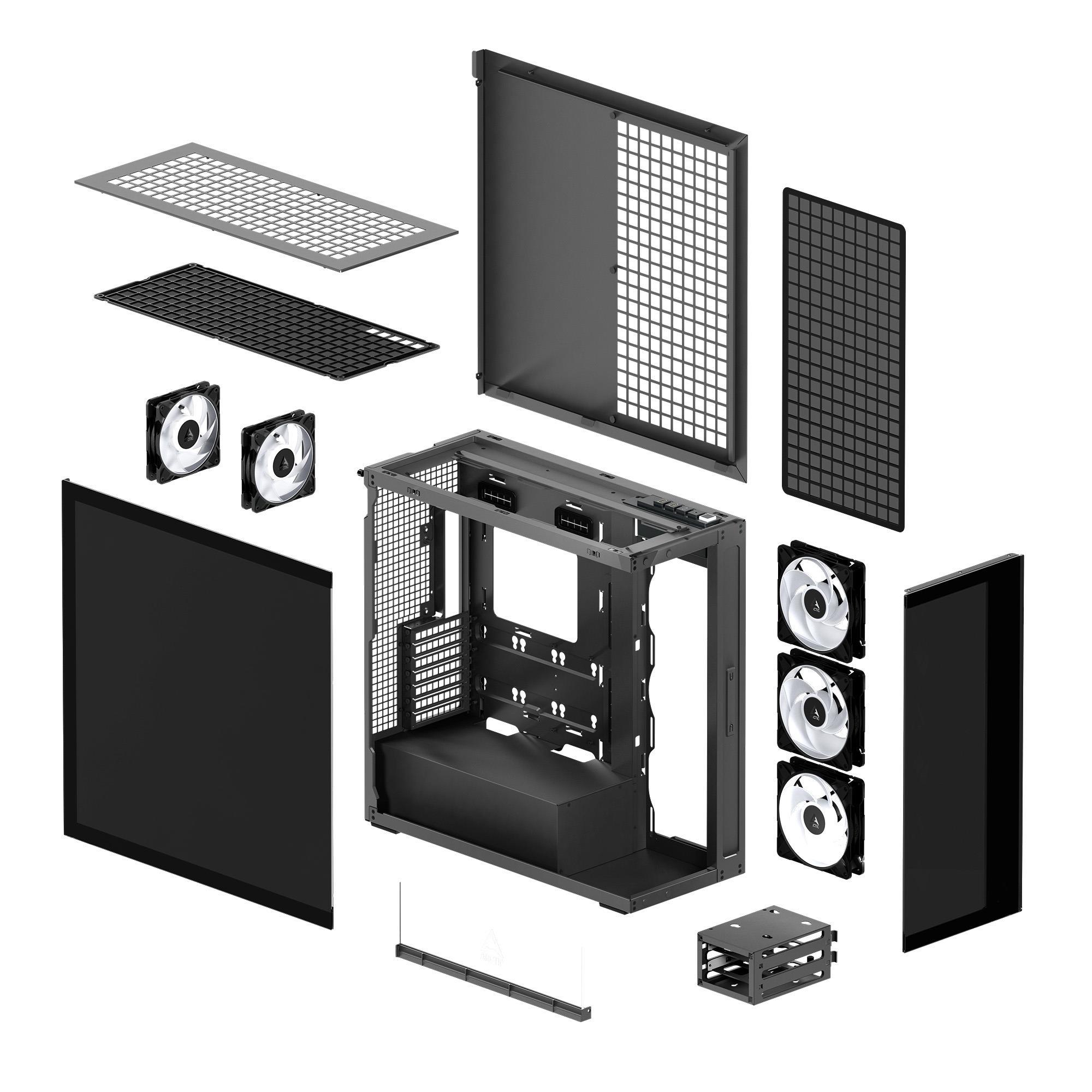 CASE MIDITOWER EATX W/O PSU/XTENDER BLK ACPCC00018A ARCTIC