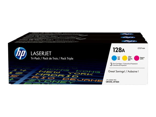 HP Toner 128A CYM Tri-Pack