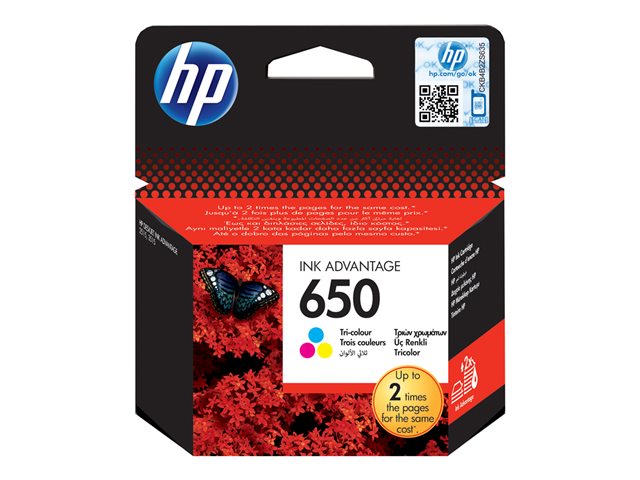 HP 650 Tri-color Ink Cartridge