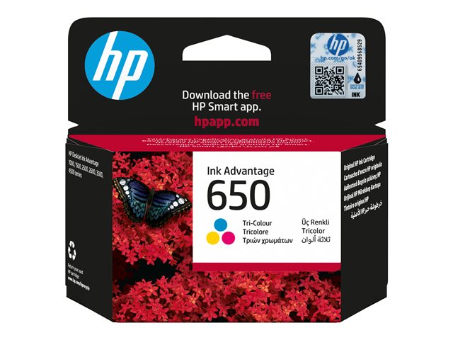 HP 650 Tri-color Ink Cartridge