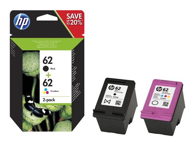 HP 62 Ink Cartridge Combo 2-Pack