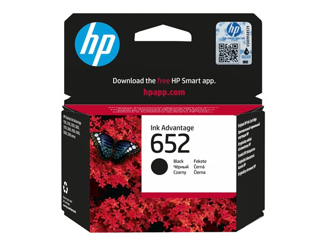 HP 652 Black Original Ink Advantage Cart