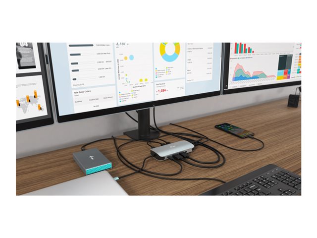 I-TEC USB-C Metal Nano Dock 3xDisplay+PD