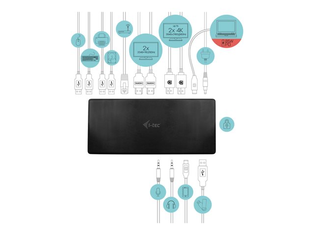 I-TEC USB-C Quattro Docking Station 85W