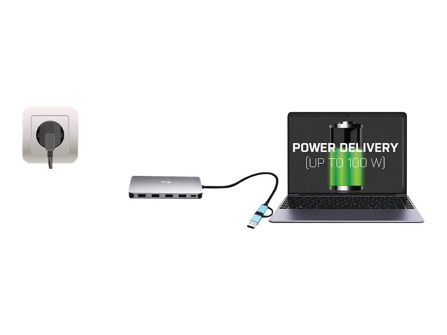 I-TEC USB-C Metal Nano Dock 3xDisplay+PD