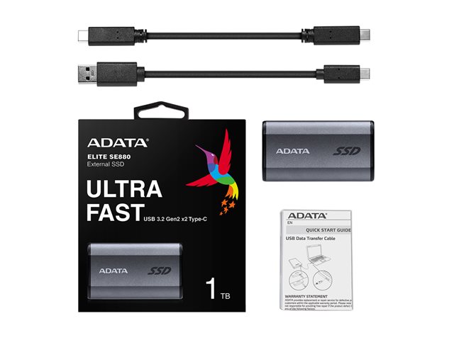 ADATA External SSD SE880 1TB Titanium